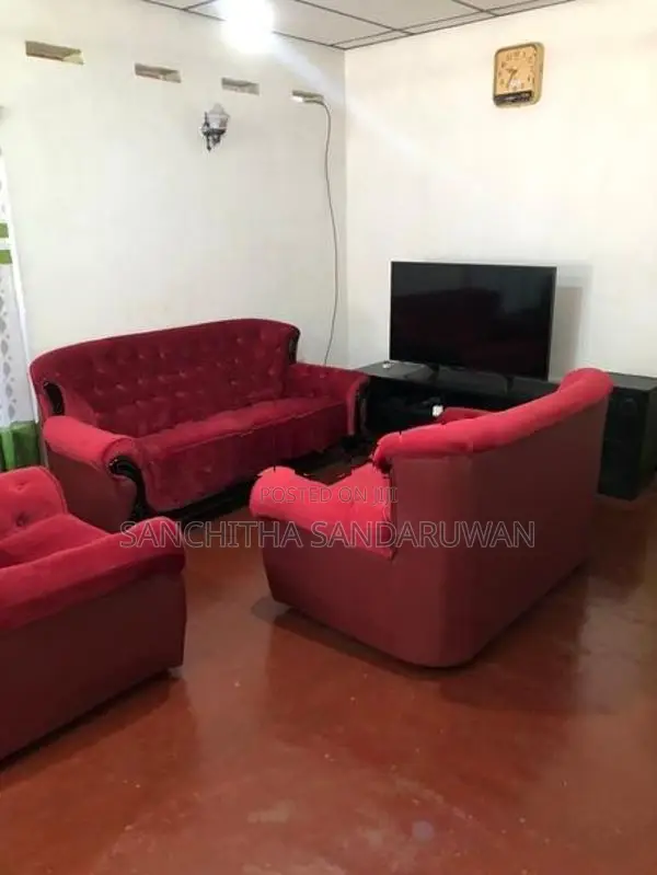 Singer Fabric Sofa - Maroon(Red) PVC And