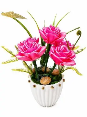 Ribbon Flower Vases
