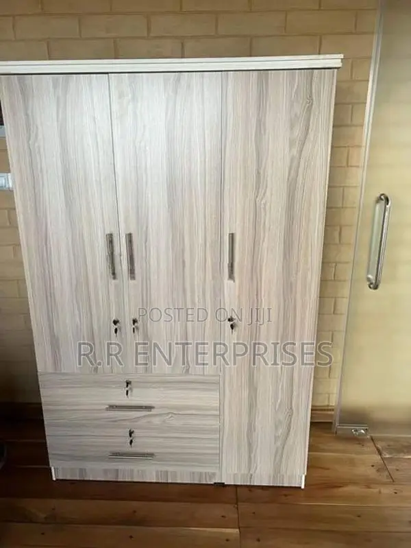 New 3D Ash White Melamine Wardrobes