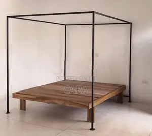 Solid Teak Japanese Platform Bed, Super King