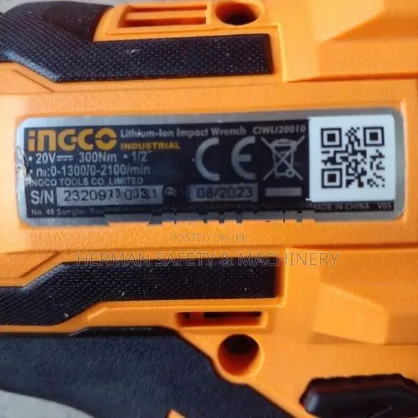 INGCO 20V Lithium-Ion Cordless Impact Wrench – 300 N·m HERMAN HT 1303