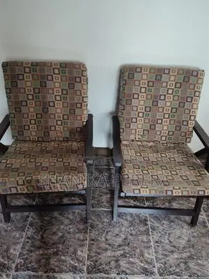4 chairs with cushions and single bed