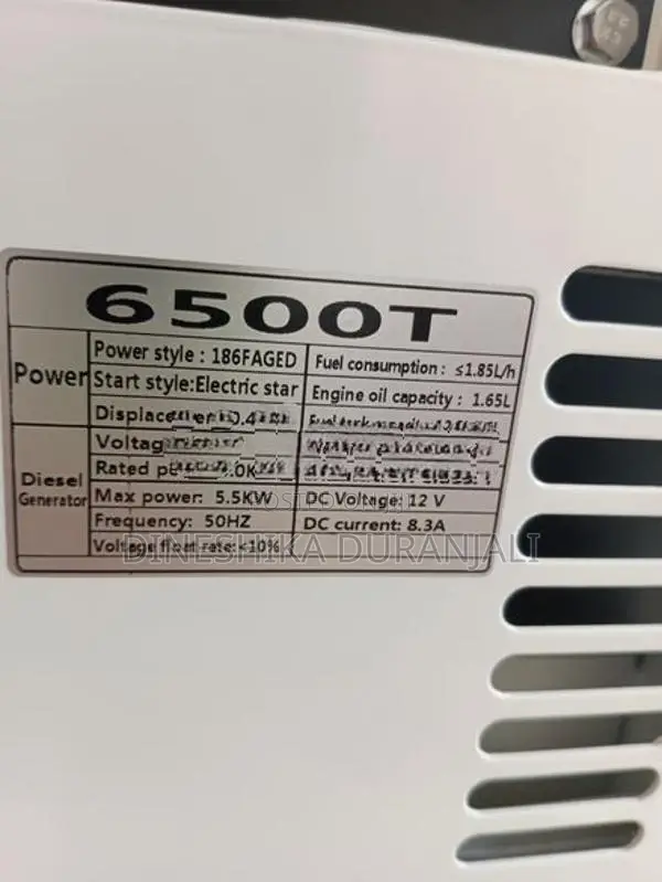 Sale Of Diesel Generator 5.5 KW