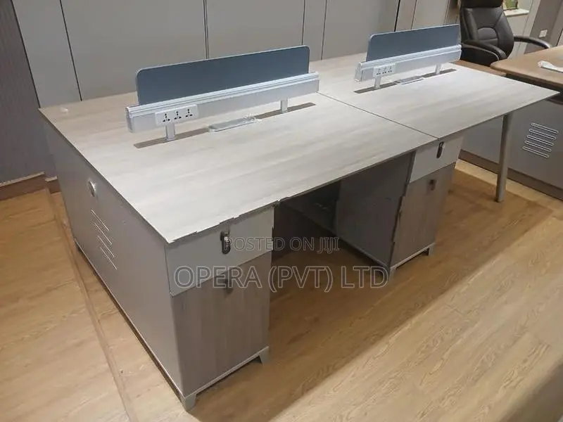 Modern Office 4 Workstation Table