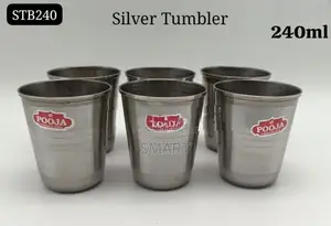 POOJA HEAVY SILVER TUMBLER 240ML