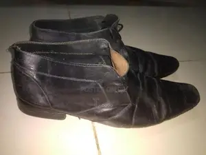 Leather Black Shoes 44 Size