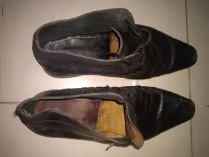 Leather Black Shoes 44 Size