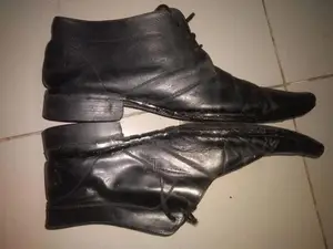 Leather Black Shoes 44 Size