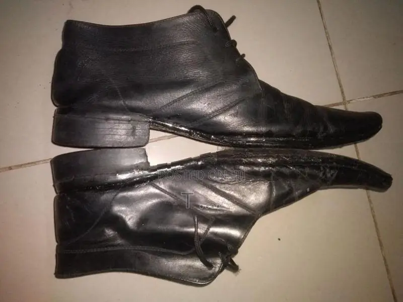 Leather Black Shoes 44 Size