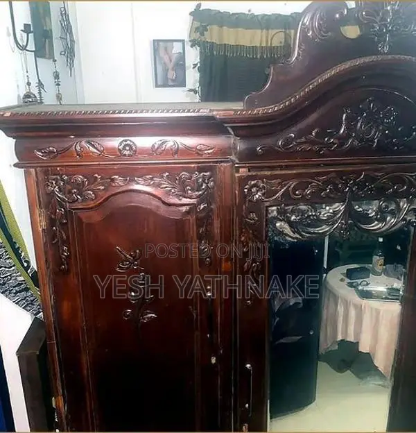 Antique N Porolis Fernando Carved Wardrobe Almirah