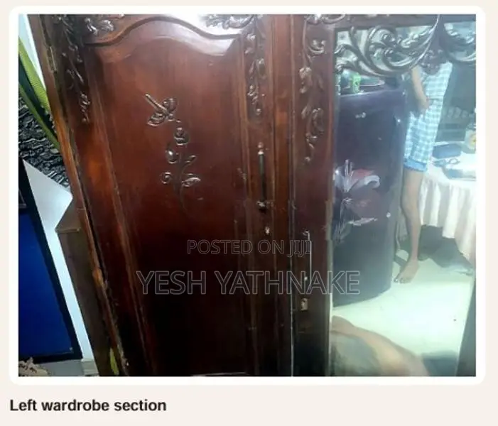 Antique N Porolis Fernando Carved Wardrobe Almirah