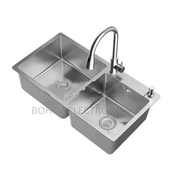 Euro Kitchen Sink Stainless Steel 78*43 (Silver)