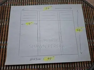 Large Heavy "Teak Wood" Window. Mt. Lavinia / Size 64" x 54"
