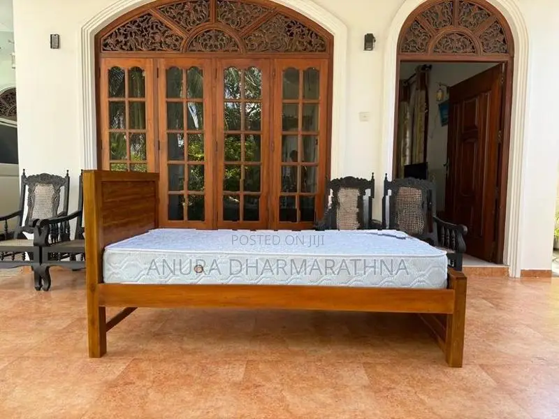 Teak Box Bed With Spring Mattress