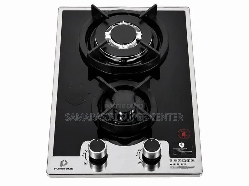 Puresonic Two Burner Glasstop Cooker Hob