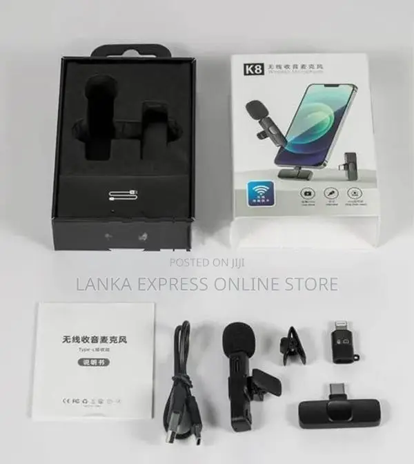 K8 Wireless Lavalier Microphone For Type C With iPhone