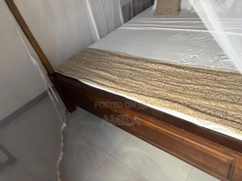Teak Bed with Mattress