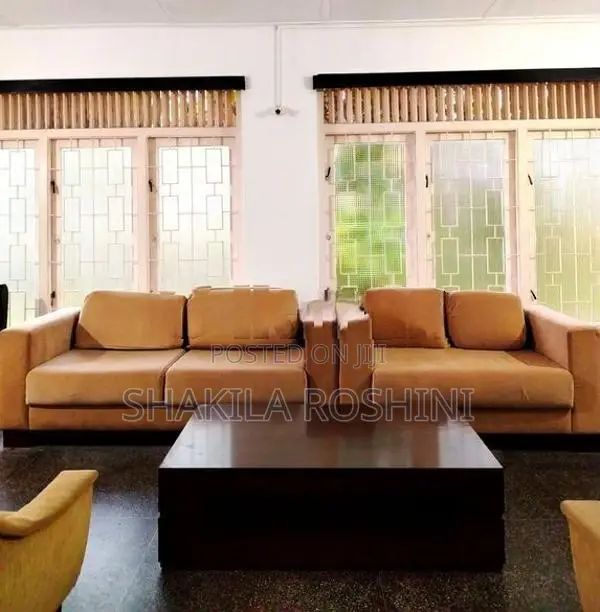 Modern Beige Fabric Sofa Set