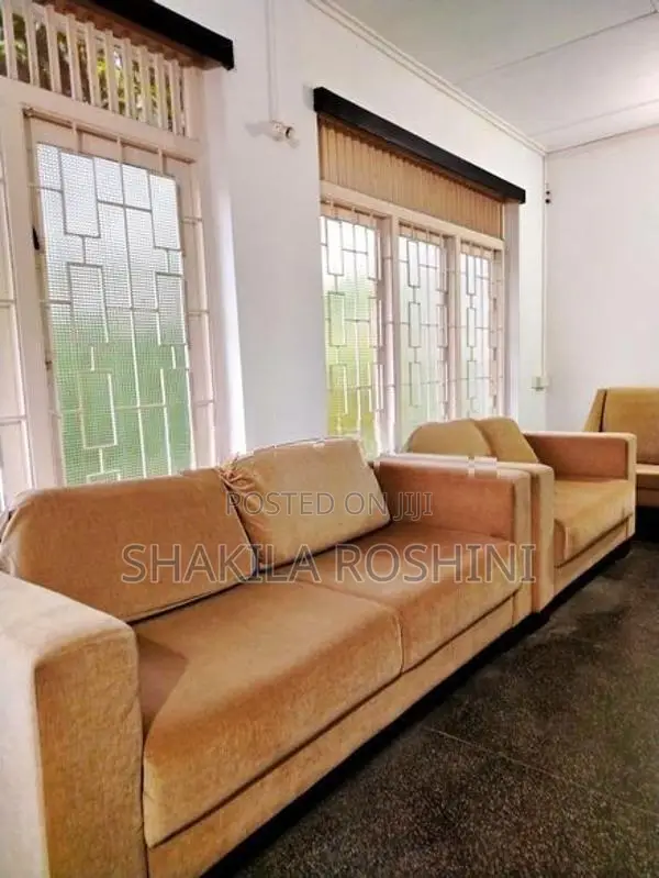 Modern Beige Fabric Sofa Set