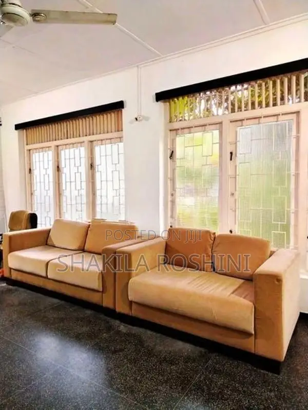 Modern Beige Fabric Sofa Set