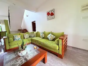 Wooden L-Shape Sofa Set With Glass Top Coffee Table