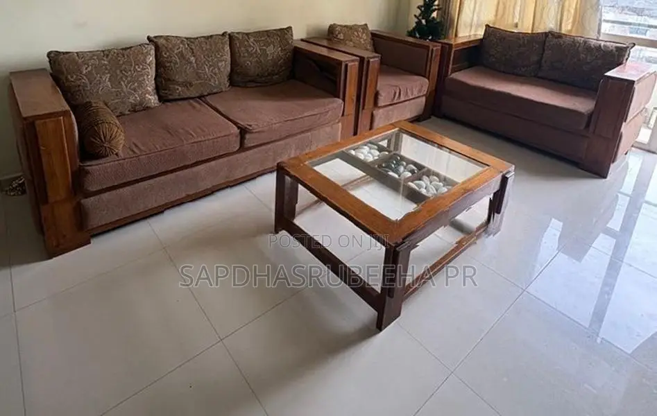 Damro Teak Wood Living Room Set