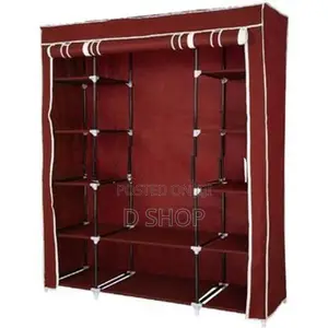 Wardrobe Cloth Cupboard - 3 Roll over Doors Storage