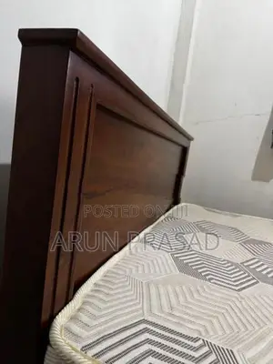 Teak Wooden Bed with Mattress