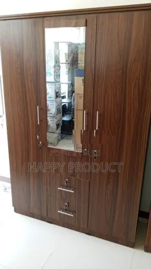 3 Door Melamine Glass wardrobe