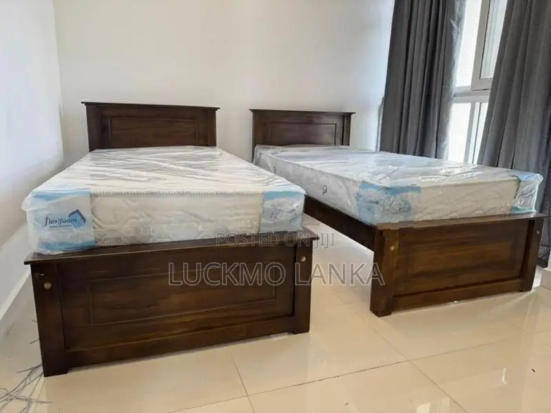 New 72x36 Teak Box Bed With Arpico Spring Mattress 8 Inches (Kk10)