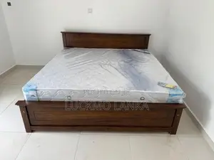 New 72x72 Teak Box Bed With Arpico Spring Mattress 8 Inches (Kk12)