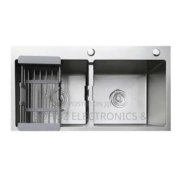 Euro Kitchen Sink Stainless Steel 78*43 (Silver) - 58984