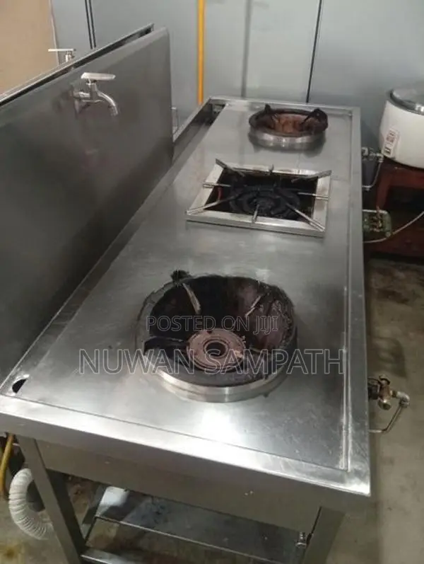 SS Three Burner Cooker Table