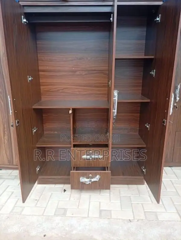 3D Brown Melamine Wardrobes