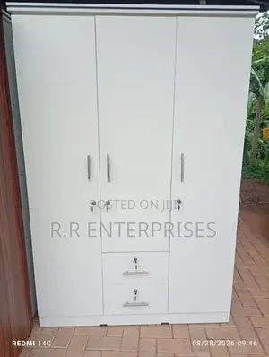 3D White Melamine Wardrobes
