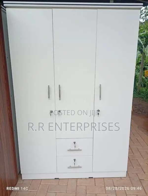 3D White Melamine Wardrobes