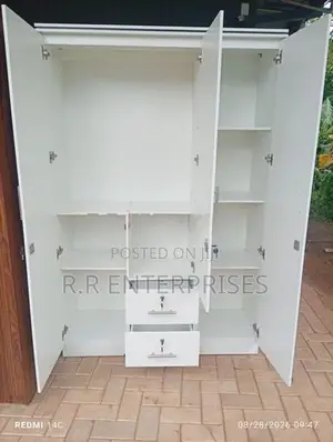 3D White Melamine Wardrobes