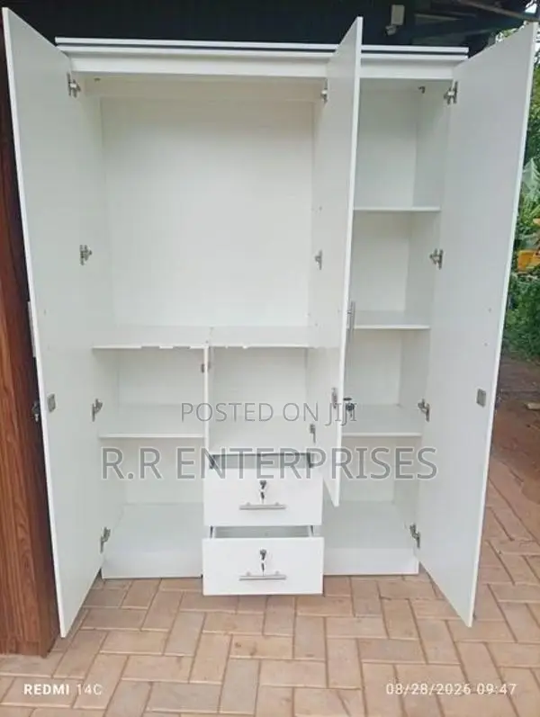 3D White Melamine Wardrobes