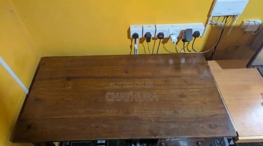 Solid Teak (තේක්ක) Office Table