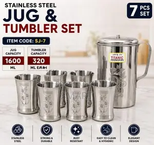 STAINLESS STEEL JUG & THUMBLER SET SJ-7