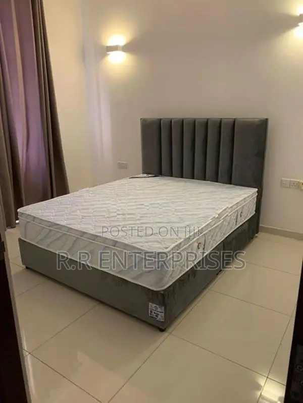New 6*5 Ft 72"*60" Cushion Divan Bed with Spring Mattresses