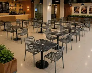 Modern Restaurant Table with Chair Set