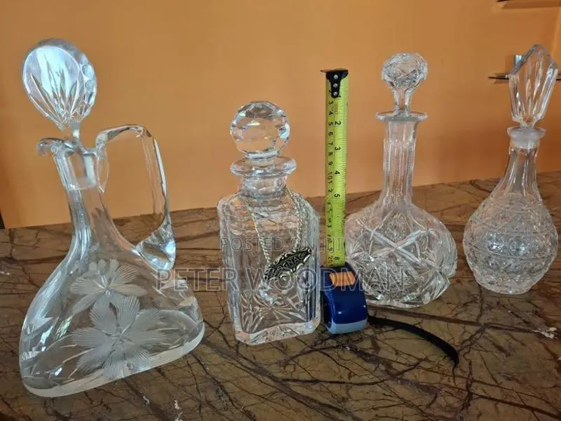 Four 30% Lead Crystal Decanter Set