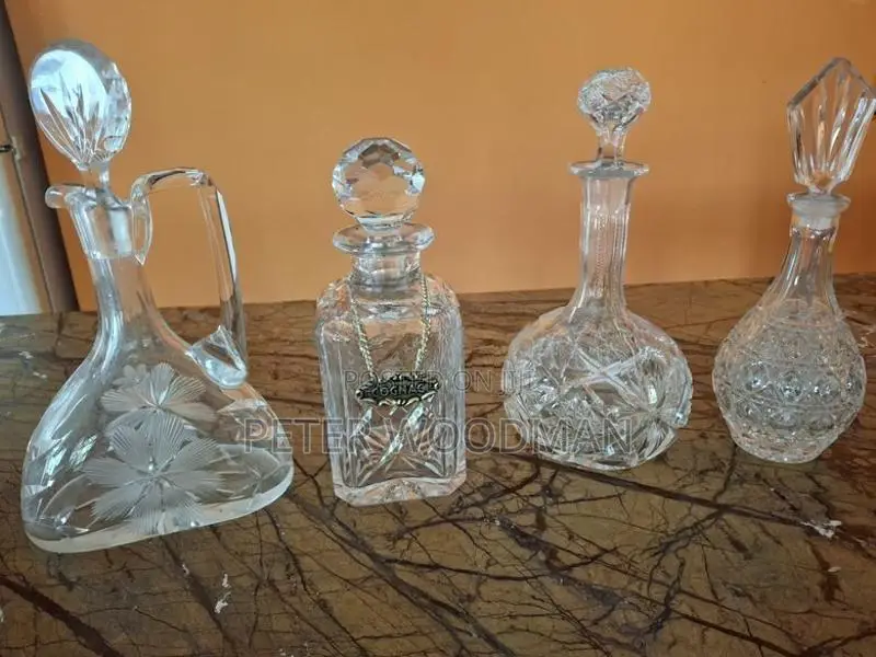 Four 30% Lead Crystal Decanter Set