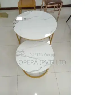Marble Top Metal Frame Coffee Table