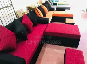 Colour Sofa Set with Stool Pillow