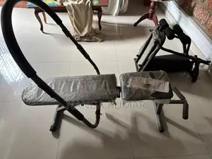 Home Gym Setup (OrbiTrek Elliptical + Ab Shaper Multi-Gym Bench)