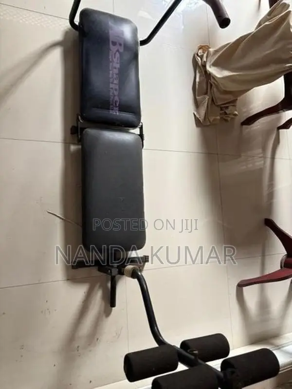Home Gym Setup (OrbiTrek Elliptical + Ab Shaper Multi-Gym Bench)