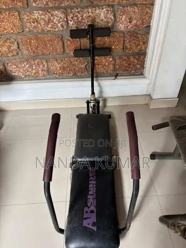 Home Gym Setup (OrbiTrek Elliptical + Ab Shaper Multi-Gym Bench)