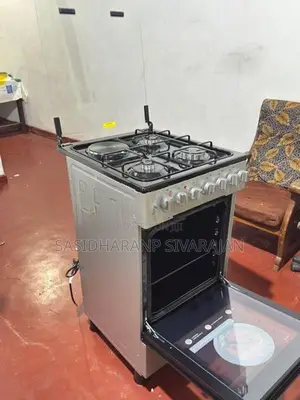 Midea Standing Cooker – 3 Gas Burners + Electric Hotplate With Oven